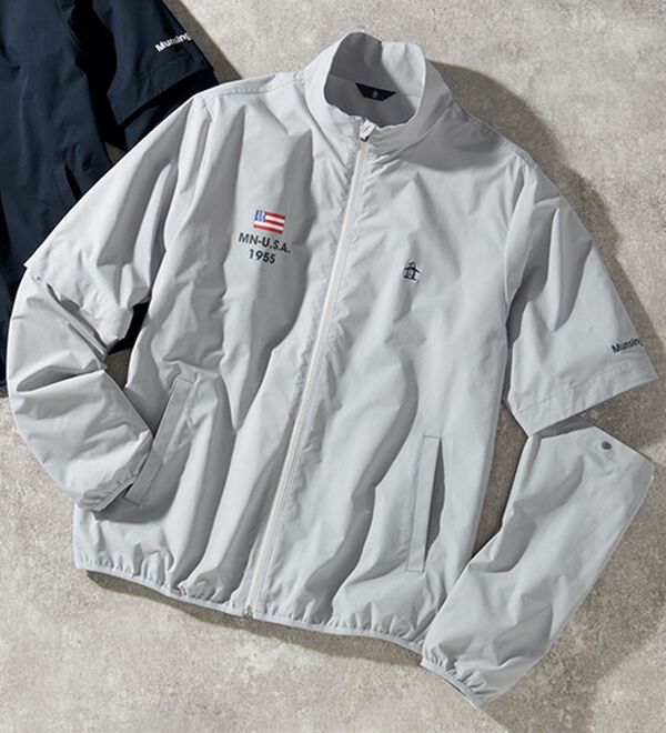 「＜マンシングウェア＞はっ水ストレッチ２ＷＡＹブルゾン（メンズカットソー）」｜グレー