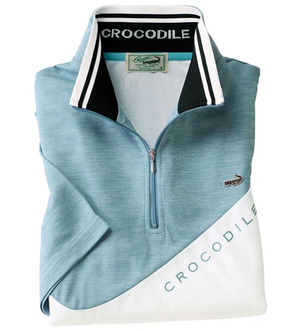 「【２色組】＜クロコダイル＞氷撃冷感（Ｒ）デザインポロシャツ（メンズポロシャツ）」｜詳細画像