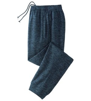 「裏起毛ジョガーパンツ（メンズフルレングスパンツ）」｜杢ネイビー