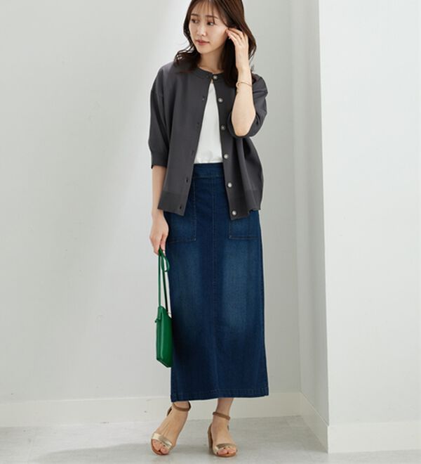 BELLUNA（ベルーナ）の「【快適Ｌａｂ．】洗える！軽い！５分袖ニットカーディガン（ニットカーディガン）」｜詳細画像