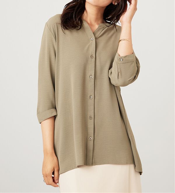 BELLUNA（ベルーナ）の「【新色追加】機能付！バックプリーツチュニック（チュニック）」｜詳細画像