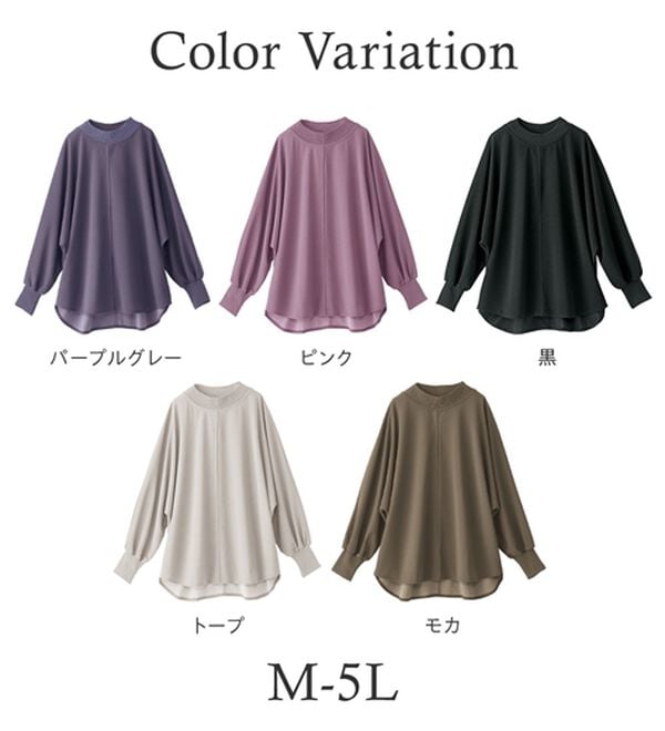 BELLUNA（ベルーナ）の「Ｔシャツ感覚なのにきちんとブラウス見え！カットジョーゼットプルオーバー（ブラウス）」｜詳細画像