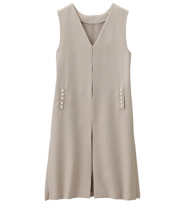 RANAN（ラナン）の「【セットアップ対応】パール調ビジュー付ロングジレ（ジレ）」｜詳細画像