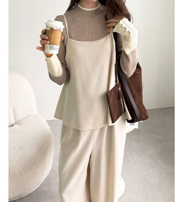 GeeRA（ジーラ）の「セットアップ風キャミソールサロペット（オールインワン）」｜詳細画像