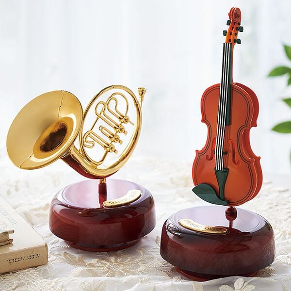 「アンティーク調楽器オルゴール（インテリア雑貨）」｜詳細画像