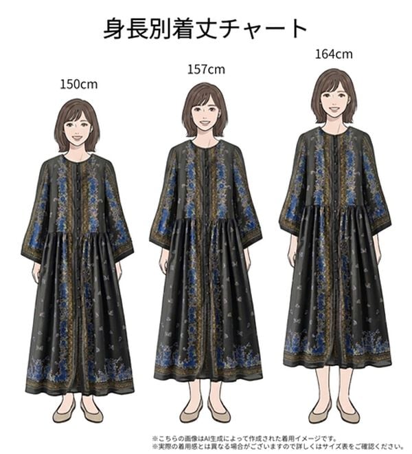 BELLUNA（ベルーナ）の「〈ＩＮＤＩＡ〉花柄プリントワンピース（その他ワンピース）」｜詳細画像