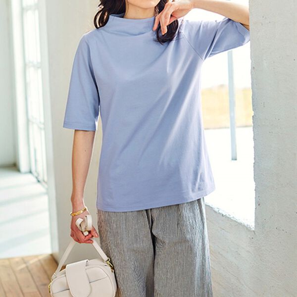 BELLUNA（ベルーナ）の「ヒンヤリ制菌加工綿１００％プルオーバー（カットソー）」｜詳細画像