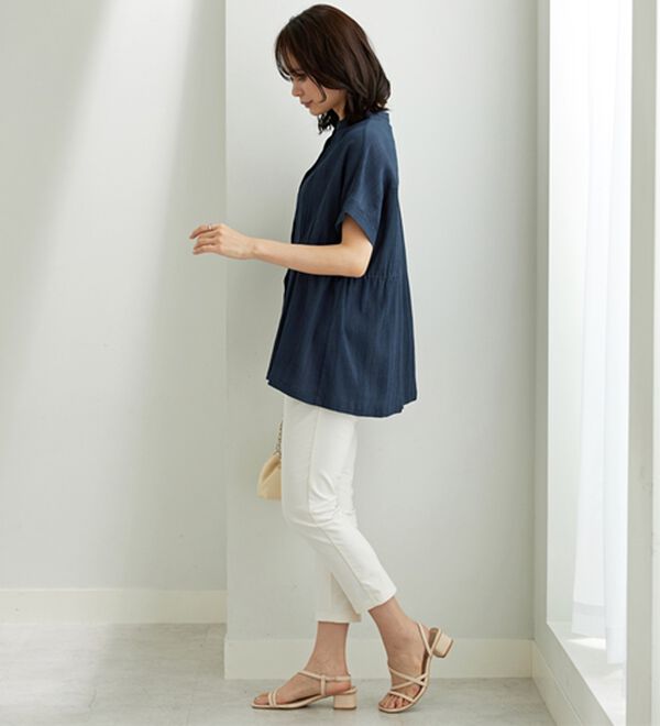 BELLUNA（ベルーナ）の「シアージャカード素材ペプラムチュニック（チュニック）」｜詳細画像