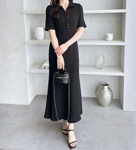 GeeRA（ジーラ）の「全骨格細見え！表面感素材マーメイドワンピース（その他ワンピース）」