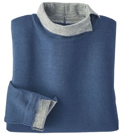 BELLUNA（ベルーナ）の「メリノウール１００％配色プルオーバー（ニット・セーター）」