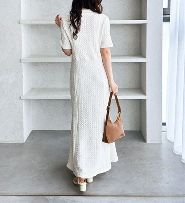 GeeRA（ジーラ）の「全骨格細見え！表面感素材マーメイドワンピース（その他ワンピース）」｜詳細画像