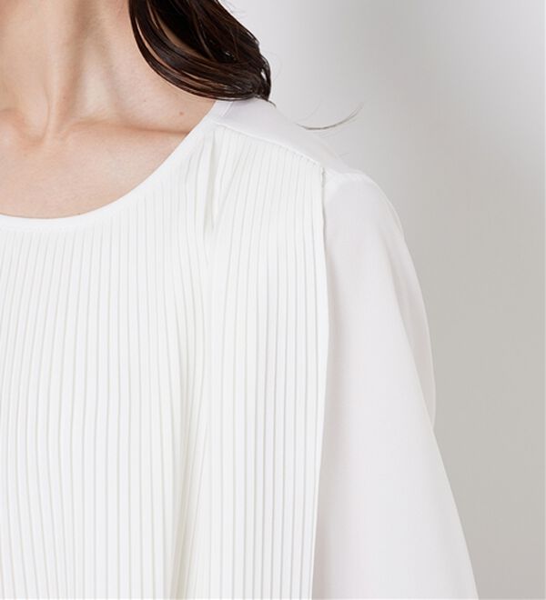 BELLUNA（ベルーナ）の「【Ｌａｇｒｉｌｕａ】プリーツ使いアシメデザインブラウス（ブラウス）」｜詳細画像