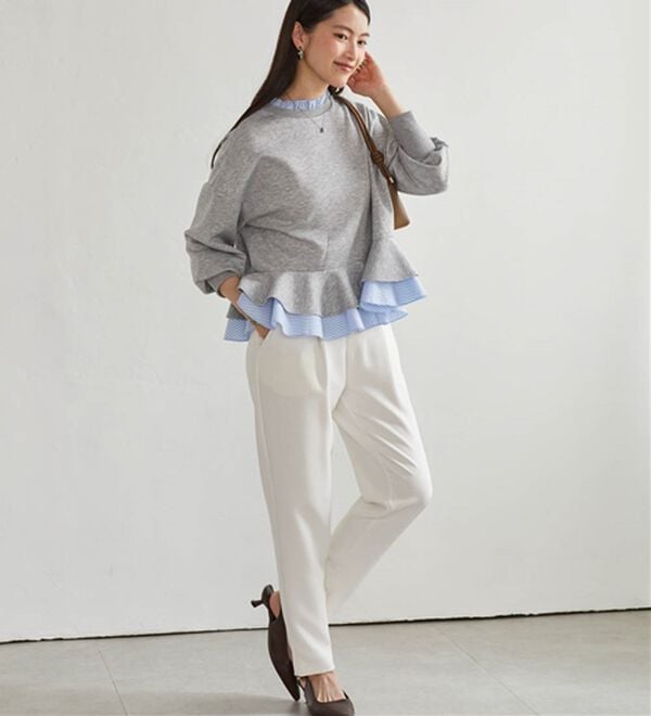 RANAN（ラナン）の「【選べる股下】ひんやり美脚シルエットタックパンツ（フルレングスパンツ）」｜詳細画像