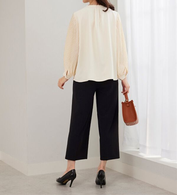 BELLUNA（ベルーナ）の「＜セレモニースタイル＞ジョーゼット素材ワイドパンツ（ワイドパンツ・ガウチョ）」｜詳細画像