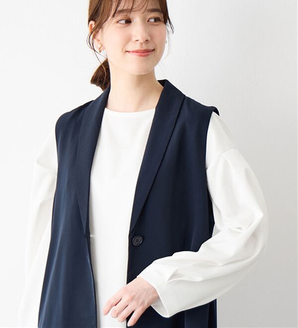 Viola e Viola（ヴィオラ エ ヴィオラ）の「【４つの機能付】楽キレイ袖タックブラウス（ブラウス）」｜詳細画像