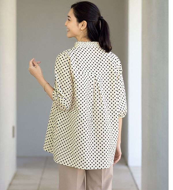ルフラン（ルフラン）の「涼やか♪水玉模様のふんわりブラウス（ブラウス）」｜詳細画像
