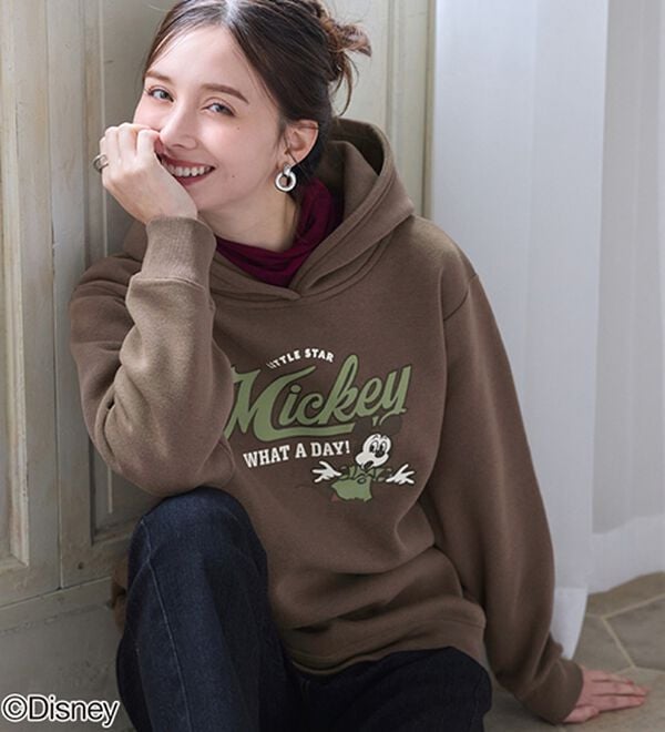 BELLUNA（ベルーナ）の「＜Ｄｉｓｎｅｙ＞【ミッキー】プリント裏起毛パーカー（パーカー）」｜詳細画像