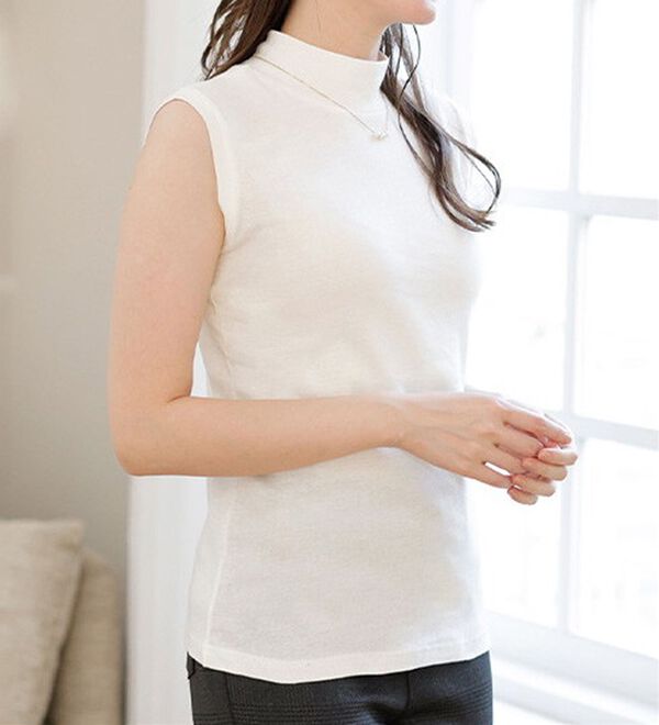 LAVIENNE（ラヴィエンヌ）の「綿１００％着回し最適ハイネック（肌着・インナーウェア）」｜詳細画像
