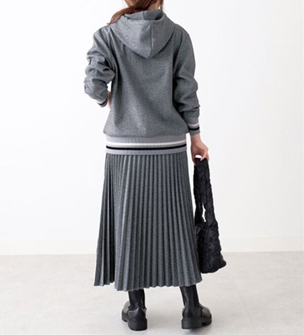 BELLUNA（ベルーナ）の「【Ｌａｇｒｉｌｕａ】ウール調素材ヘリンボーン柄スカート（ロングスカート）」｜詳細画像