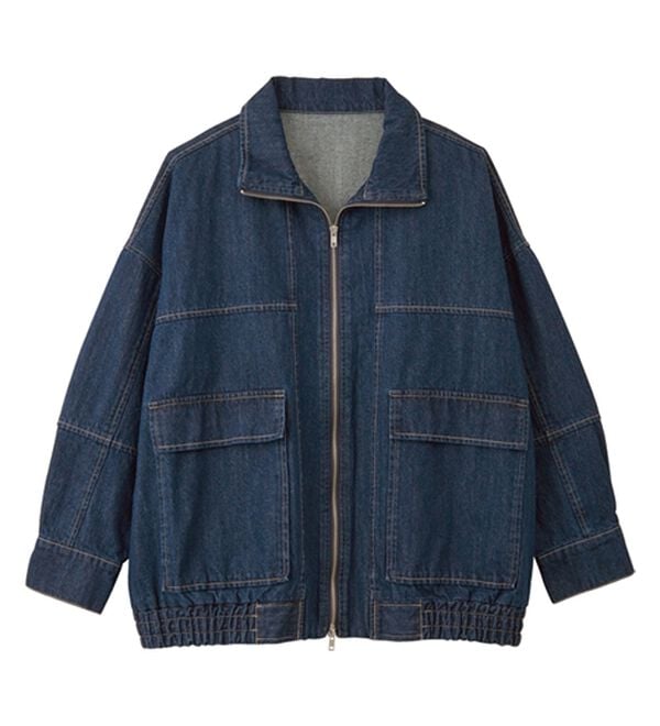 GeeRA（ジーラ）の「オーバーサイズダブルジップデニムブルゾン（ブルゾン）」｜詳細画像