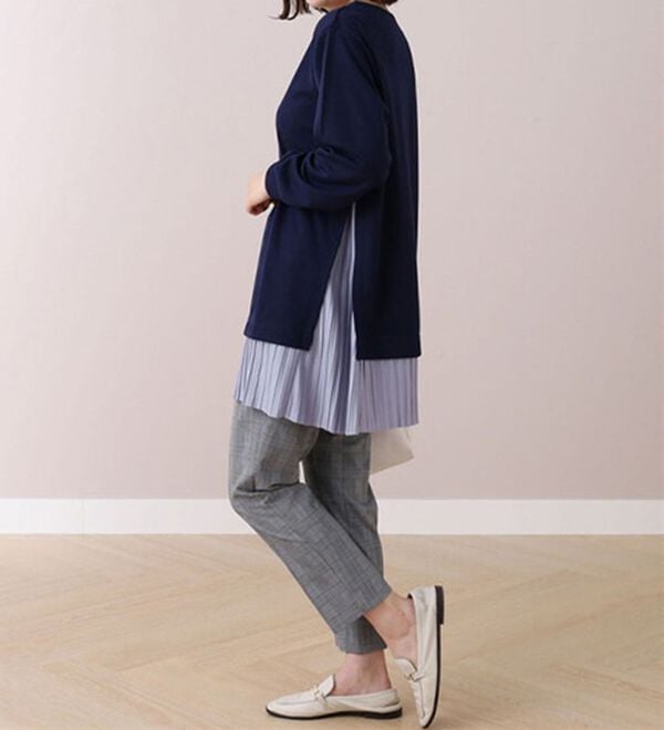 BELLUNA（ベルーナ）の「裾プリーツ切替チュニック（チュニック）」｜詳細画像