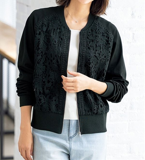 ルフラン（ルフラン）の「華やかレースブルゾン（ブルゾン）」｜詳細画像