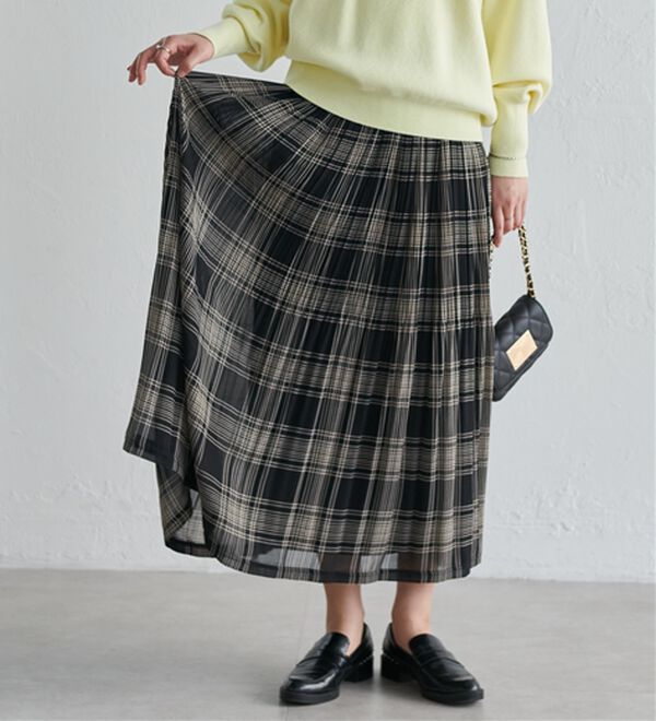 RANAN（ラナン）の「シフォンプリーツマキシスカート（ロングスカート）」｜詳細画像