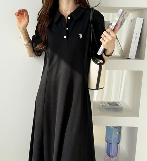 GeeRA（ジーラ）の「【Ｕ．Ｓ．ＰＯＬＯＡＳＳＮ】ポロ衿ワンピ―ス（その他ワンピース）」｜詳細画像