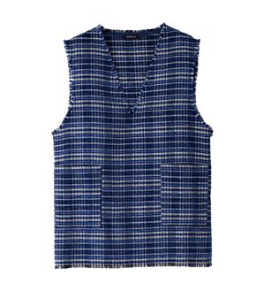 BELLUNA（ベルーナ）の「ツイード調チェック柄ベスト（ベスト）」｜ブルー系