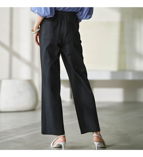 RANAN（ラナン）の「きれい見えピンタックカットソーワイドパンツ＜毛玉になりにくい＞【セットアップ対応】（ワイドパンツ・ガウチョ）」｜詳細画像