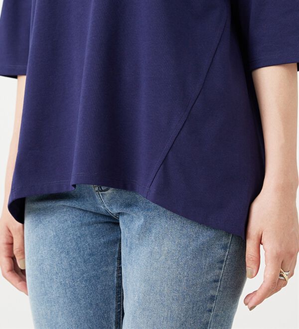 BELLUNA（ベルーナ）の「ヒンヤリ冷感！切替デザインプルオーバー（カットソー）」｜詳細画像