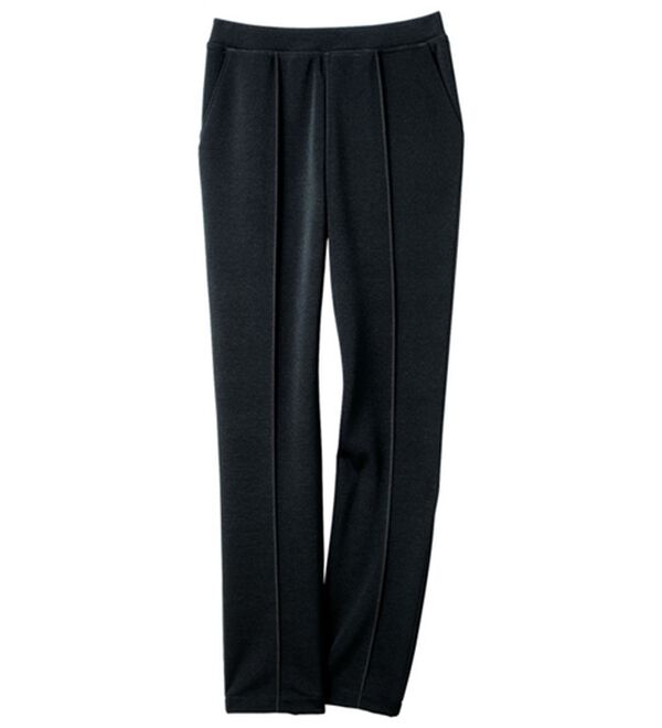 VINNO（ヴィノ）の「＜日本製＞カイロポケット付・蓄熱ストレッチパンツ（フルレングスパンツ）」｜ブラック