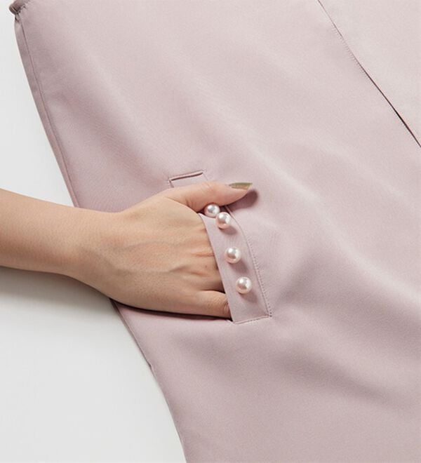 RANAN（ラナン）の「【セットアップ対応】パール調ビジュー付ロングジレ（ジレ）」｜詳細画像