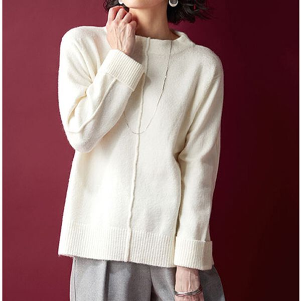 BELLUNA（ベルーナ）の「タック使いボトルネックセーター（ニット・セーター）」｜詳細画像