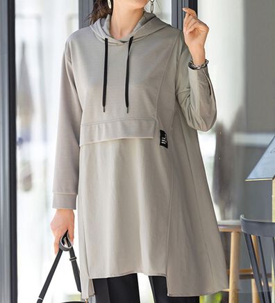 BELLUNA（ベルーナ）の「異素材切替ビッグシルエットチュニック（チュニック）」
