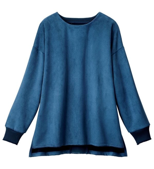 ルフラン（ルフラン）の「リブ切替スエード調スーツ＜イレッサ＞（セットアップ）」｜詳細画像