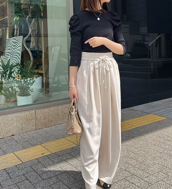 GeeRA（ジーラ）の「【体型カバー】上品なのにラクちんワイドパンツ（フルレングスパンツ）」｜詳細画像