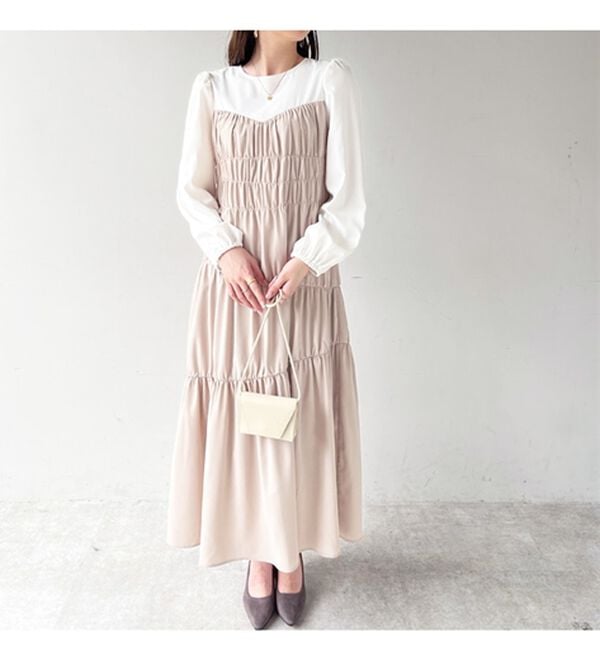 GeeRA（ジーラ）の「オケージョンにも対応！コルセット風デザインワンピ（その他ワンピース）」｜詳細画像