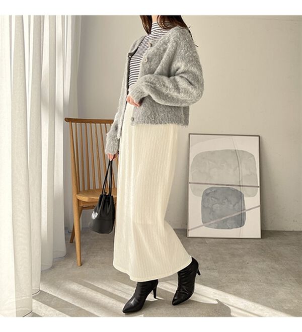 GeeRA（ジーラ）の「ストライプジャカードタイトスカート（ロングスカート）」｜詳細画像