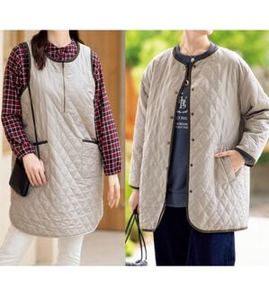 ルフラン（ルフラン）の「【２点セット】かる～い暖かキルトのよくばり２点セット（パジャマ・ルームウェア）」｜詳細画像