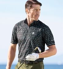 「【２枚組】＜フィラ＞キシリトール加工ハーフジップポロ（メンズポロシャツ）」