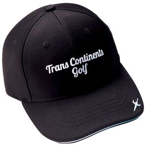 「＜トランスコンチネンツゴルフ＞ゴルフにぴったりカジュアルキャップ（メンズ帽子）」｜ブラック