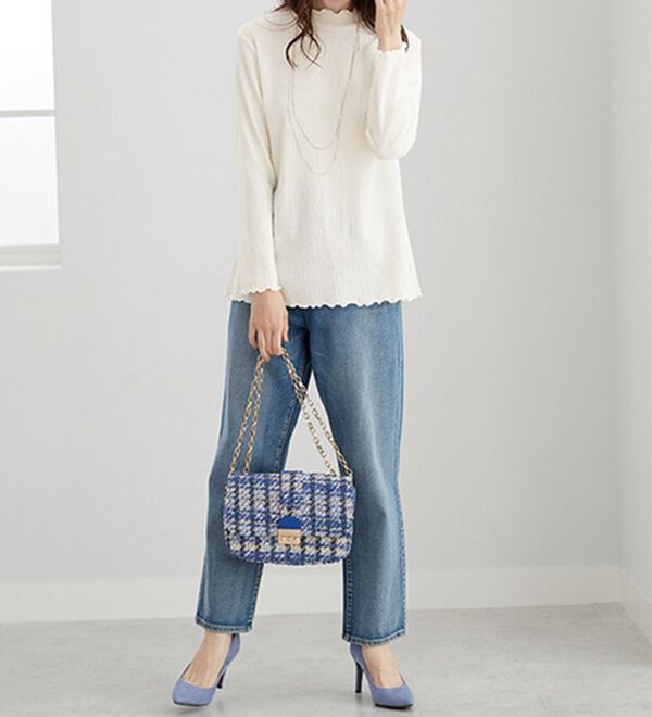 BELLUNA（ベルーナ）の「ジャカード素材メローデザインプルオーバー（カットソー）」｜詳細画像