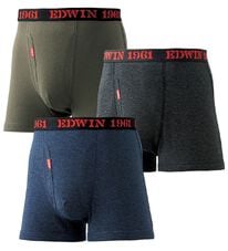 「【３色組】＜エドウイン＞柔らか綿混素材のボーダーボクサー（メンズボクサーパンツ）」