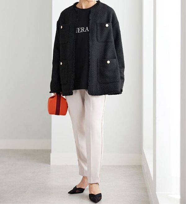 BELLUNA（ベルーナ）の「ツイードノーカラージャケット（ノーカラージャケット）」｜詳細画像