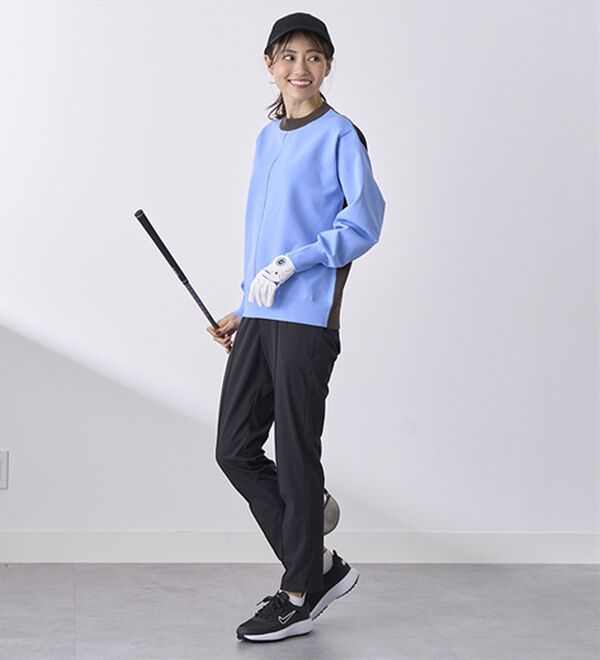 BELLUNA（ベルーナ）の「配色ラインニットプルオーバー（ニット・セーター）」｜詳細画像