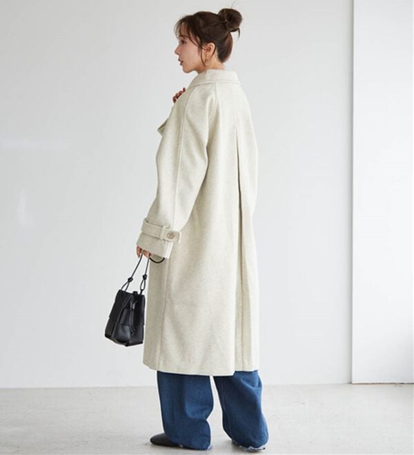 RANAN（ラナン）の「ウール調ステンカラーコート（ロングコート）」｜詳細画像