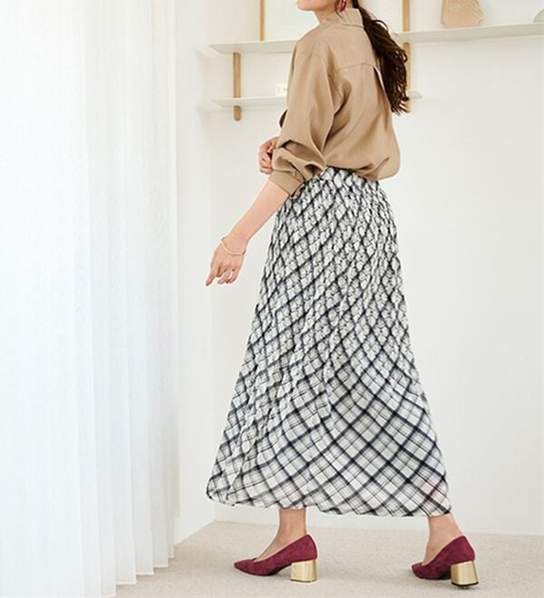 RANAN（ラナン）の「シフォンプリーツマキシスカート（ロングスカート）」｜詳細画像