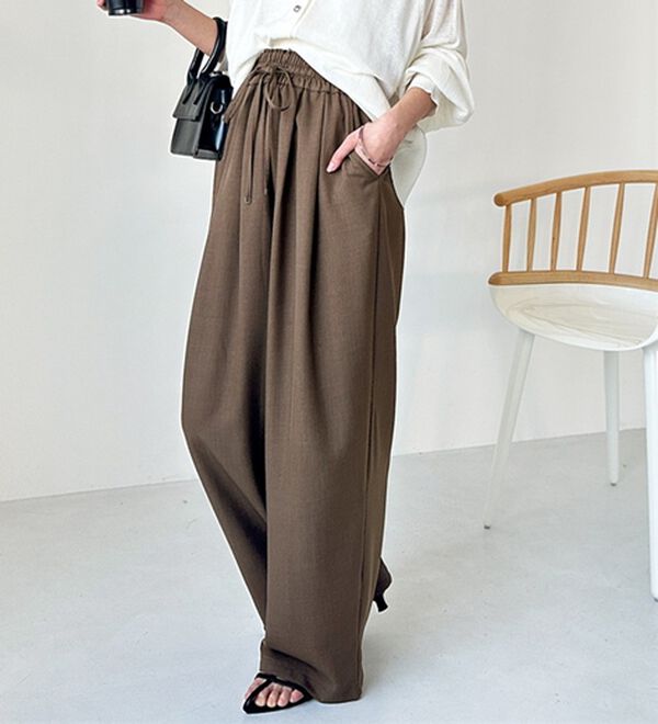 GeeRA（ジーラ）の「【体型カバー】上品なのにラクちんワイドパンツ（フルレングスパンツ）」｜詳細画像