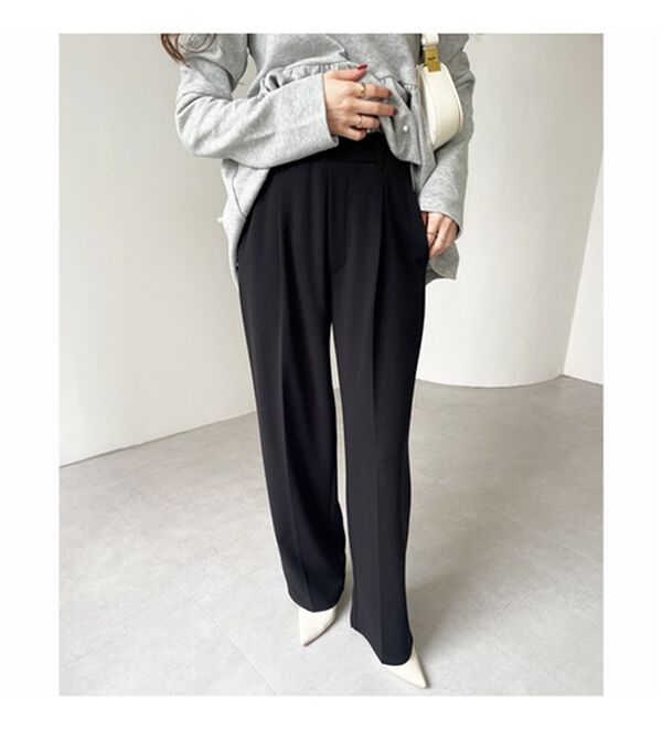 GeeRA（ジーラ）の「美脚魅せタックワイドスラックスパンツ（ワイドパンツ・ガウチョ）」｜詳細画像